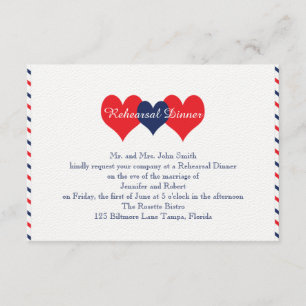 Invitation Répétition Mariage des Coeurs d'Amérique