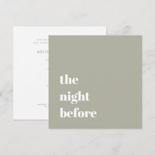 Invitation Répétition Mariage minimaliste de la typographie v