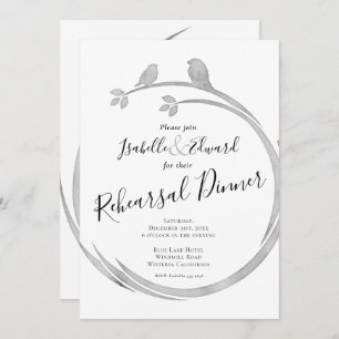 Invitation Répétition minimaliste des Inséparables gris aquar