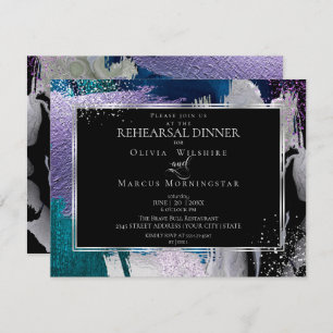 Invitation Répétition Moderne Shiney Bold Lilac Turquoise