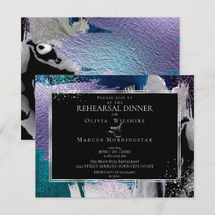 Invitation Répétition   Moderne Teinte Bold Lilas Sarcelle