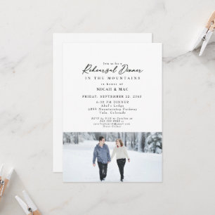Invitation Répétition Photo Couple Neige Mariage d'hiver