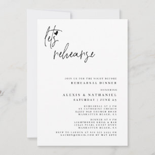 Invitation Répétons la nuit avant le Mariage