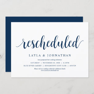 Invitation Replanifié, Mariage Modifier la date