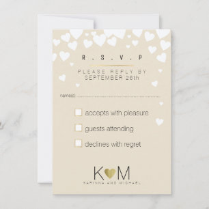 Invitation répondre rsvp élégant, romantique amour mariage