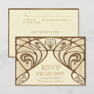 Invitation Répondre SVP, Gatsby le Magnifique, or sur ivoire