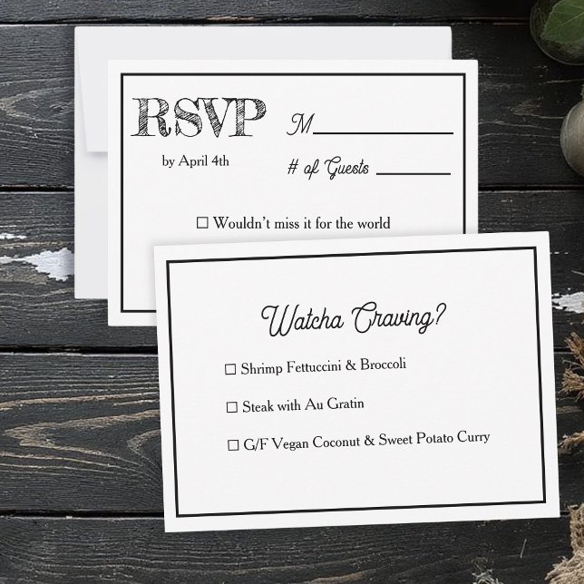 Invitation Réponse au mariage & Choix de repas (Créateur téléchargé)