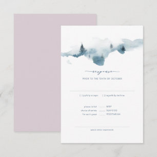 Invitation Réponse au mariage dans les Montagnes Brumeuses + 