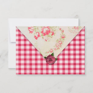 Invitation Réponse Chic Rose pour Réception de Mariage