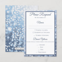 Réponse de mariage bleu glacé d'hiver