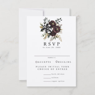 Invitation Réponse de mariage gothique