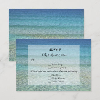 Invitation Réponse de mariage moderne avec dégradé tropical p