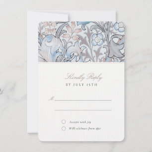 Invitation Réponse du Mariage RSVP Classic Golden Lily Pastel