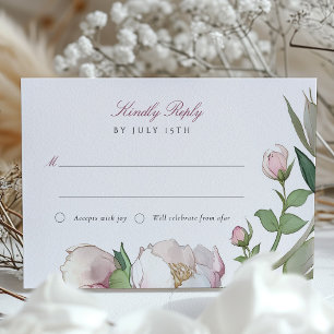 Invitation Réponse du Mariage RSVP Classic Peonies