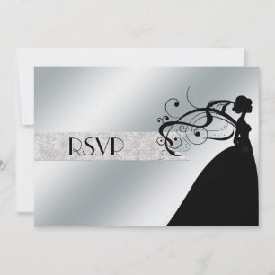 Invitation Réponse Élégante Argent