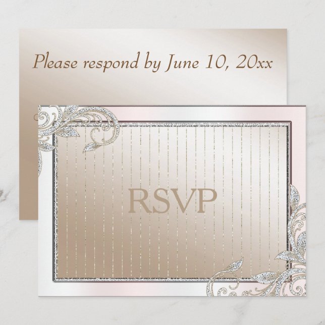 Invitation Réponse Ivory et Satin (Devant / Derrière)