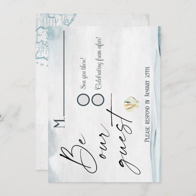 Invitation Réponse nautique  (Devant / Derrière)