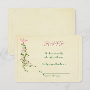 Invitation Réponse pour brindille florale de mariage