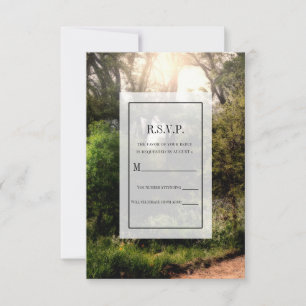 Invitation Réponse pour le Mariage Champêtre Floral Forêt Enc
