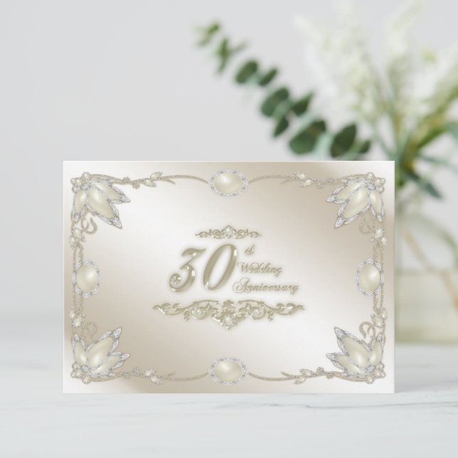 Invitation Réponse pour les 30 ans de mariage (Debout devant)