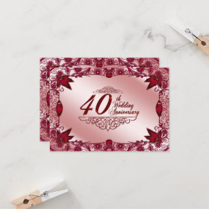 Invitation Réponse pour les 40 ans de mariage