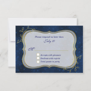 Invitation Réponse RSVP de nuit de la mi-été