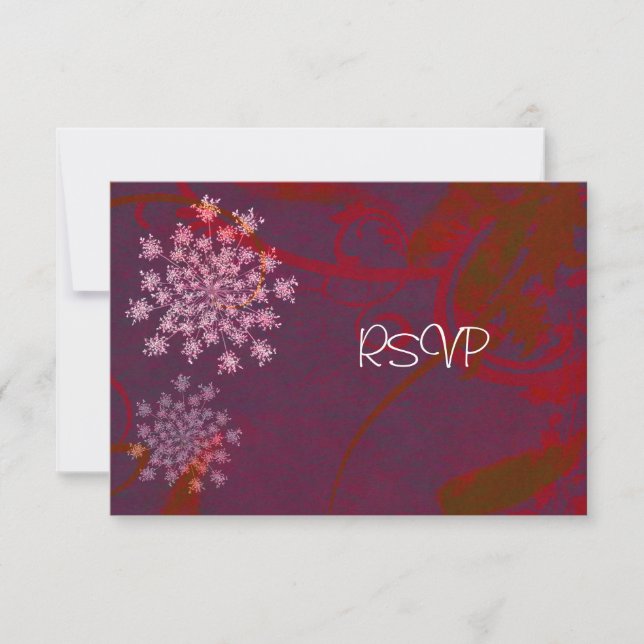Invitation Réponse RSVP de réception de mariage à la Reine An (Devant)