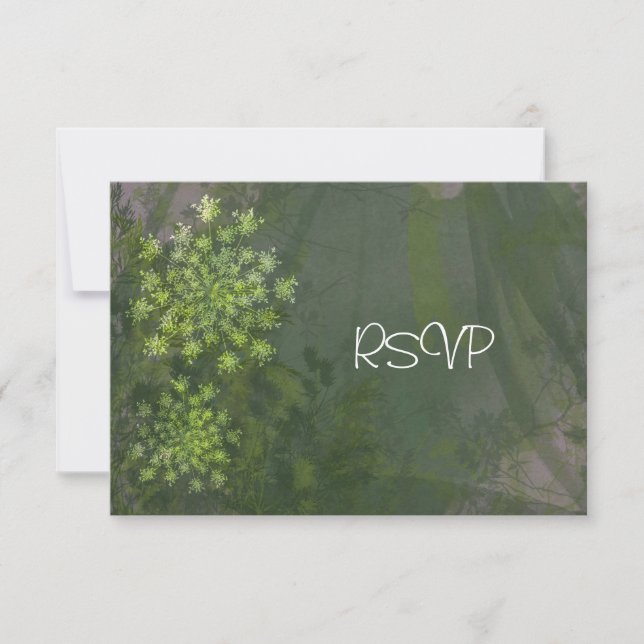 Invitation Réponse RSVP de réception de mariage à la Reine An (Devant)