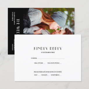 Invitation Réponse RSVP pour l'affiche de film de mariage Hol