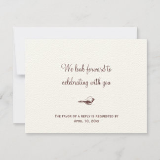 Invitation Réponse RSVP pour l'enceinte de mariage coquille d