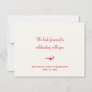 Invitation Réponse RSVP pour l'enceinte de mariage de coquill