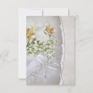 Invitation Réponse RSVP pour les orchidées de mariage