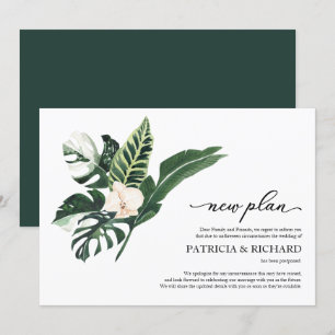 Invitation Report de mariage Nouveau plan floral tropical