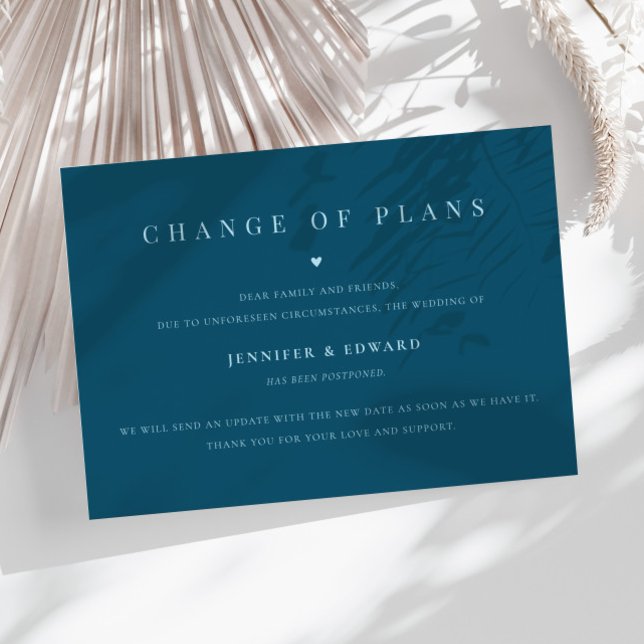 Invitation Report Mariage minimaliste Turquoise (Créateur téléchargé)