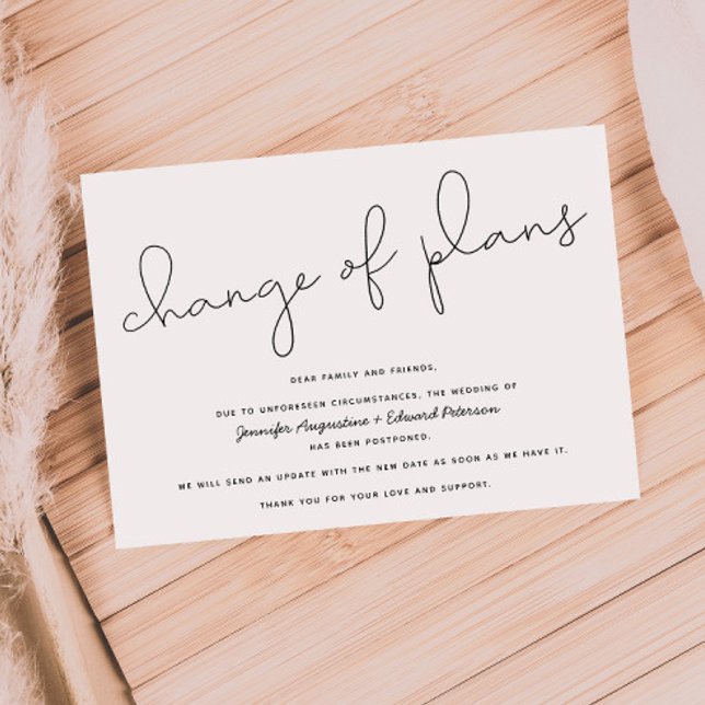 Invitation Reporté | Annulé | Changement de plan Mariage (Créateur téléchargé)