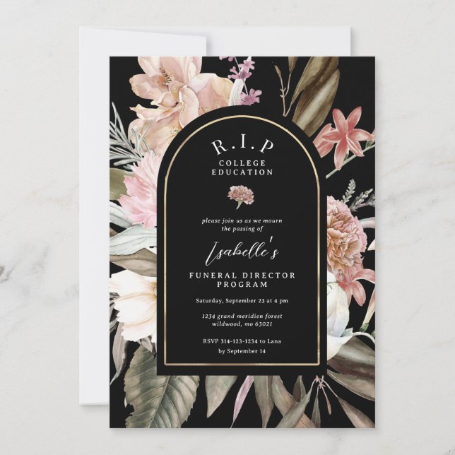 Invitation Repose en paix Éducation Universitaire Directeur d (Devant)