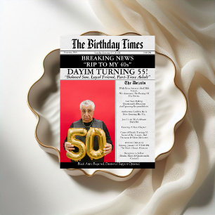 Invitation Repose éternel à mes années 40 Journal drôle 55e a