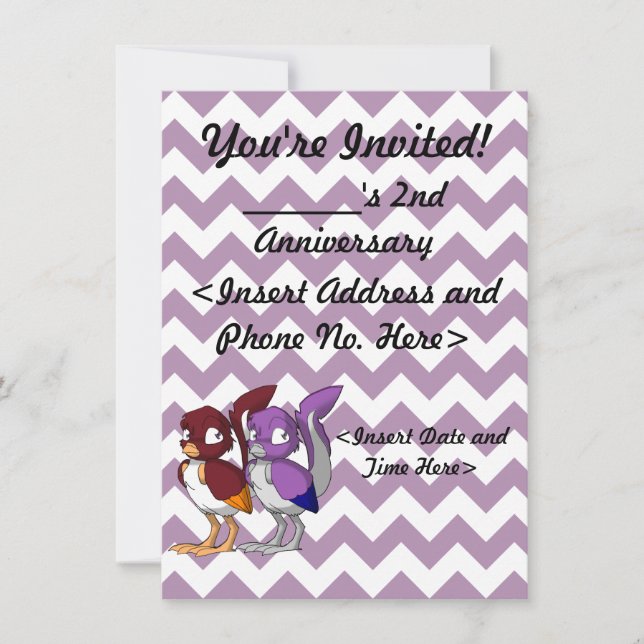 Invitation reptile de partie de joint d'oiseau de (Devant)