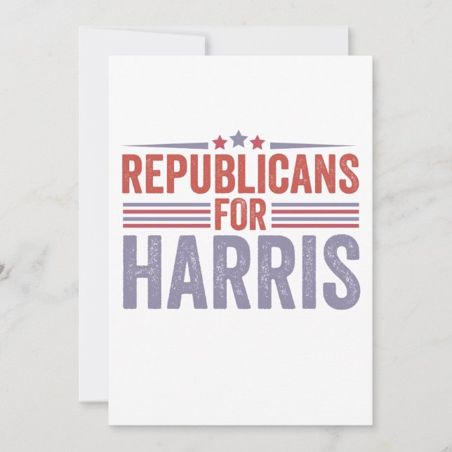 Invitation Républicains Pour Harris Election 2024 (Devant)
