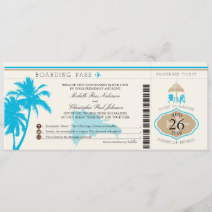 Invitation République Dominicaine Passe-Passe Palm Trees