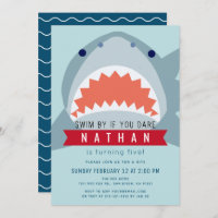 Requin bleu clair piscine garçon Anniversaire