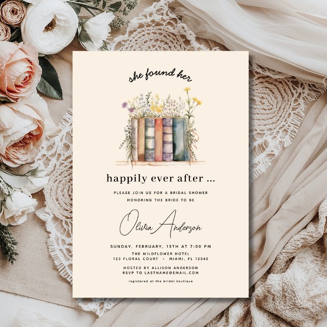 Invitation Réserver fleur sauvage Happy Jamais Après Fête des (Créateur téléchargé)