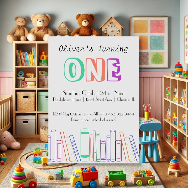 Invitation Réserver Thème Premier Anniversaire Fête Invitatio (Créateur téléchargé)