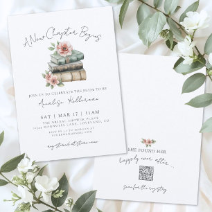 Invitation Réserver un nouveau chapitre Floral Baby Shower
