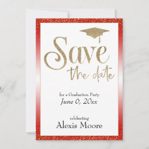 Invitation Réservez la date pour une fête de remise de diplôm