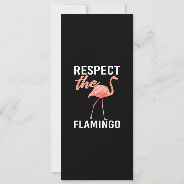 Invitation Respectez Le Flamant Rose | Amateur de Flamants Ro (Devant)