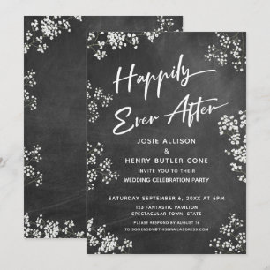 Invitation Respiration de Bébé Tableau Noir Moderne Heureux P