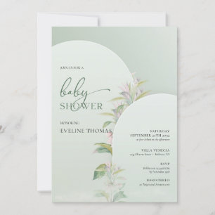 Invitation Ressort boho floral brun vert arché