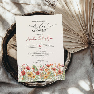 Invitation Ressort coloré fleur sauvage nuptiale