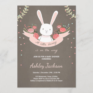 Invitation Ressort de lapin d'invitation de baby shower de